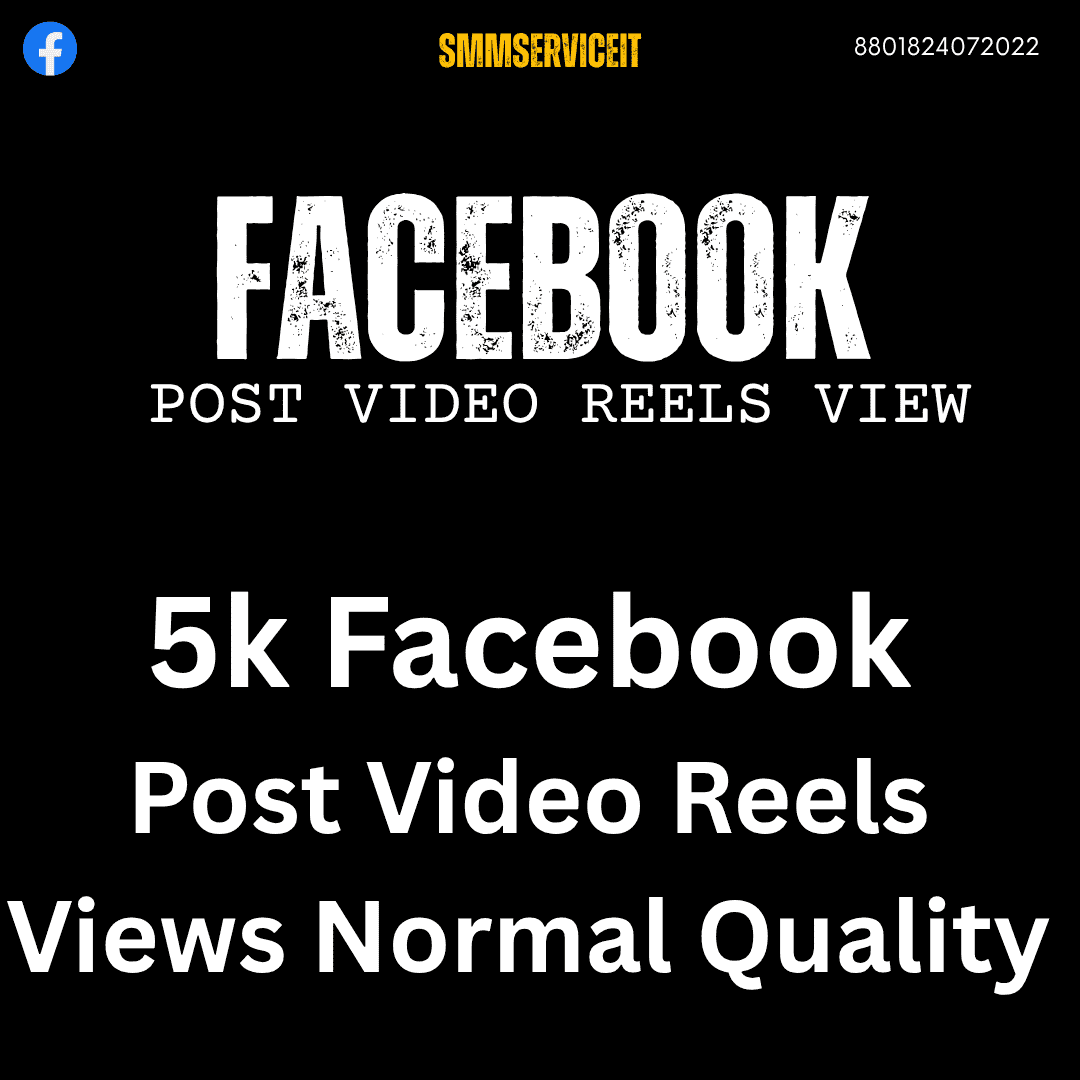 1k Facebook Post Video Reels Views