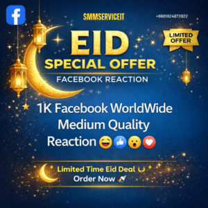 Facebook – 𝗣𝗼𝘀𝘁 Likes Meduim Quality👍❤️😮😥😡